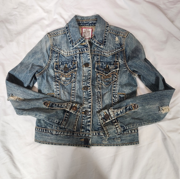 Jimmy'z Surf Co EST 1984 California Jean jacket Juniors Sz Small - Picture 5 of 7